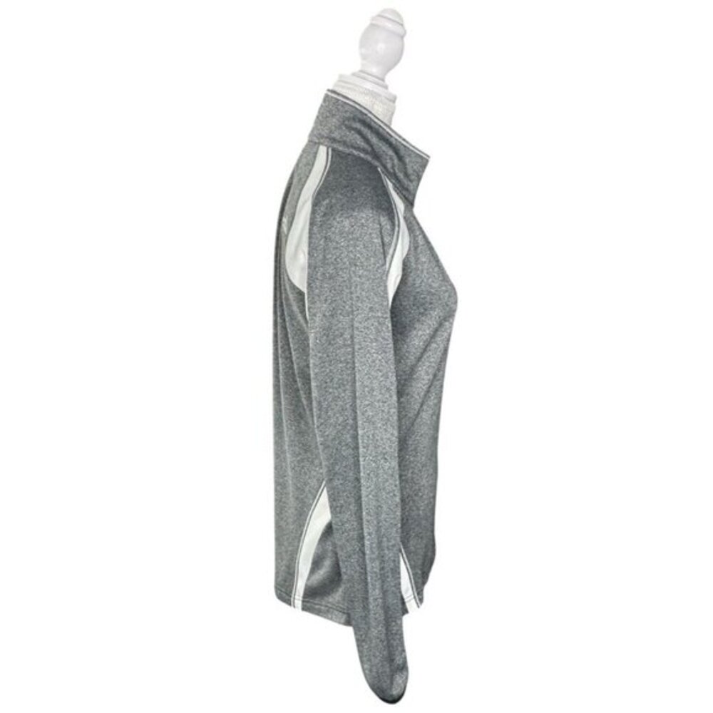 The North‎ Face Womens Gray White Quarter Zip Pullover Fleece T260+T660 Size M - Picture 2 of 15